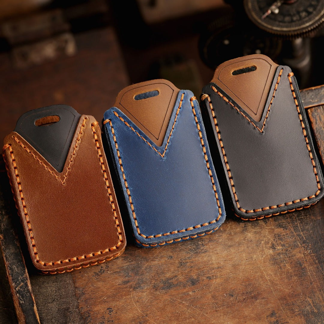 Étui en cuir pour clé de voiture Jeep à 5 ou 6 boutons