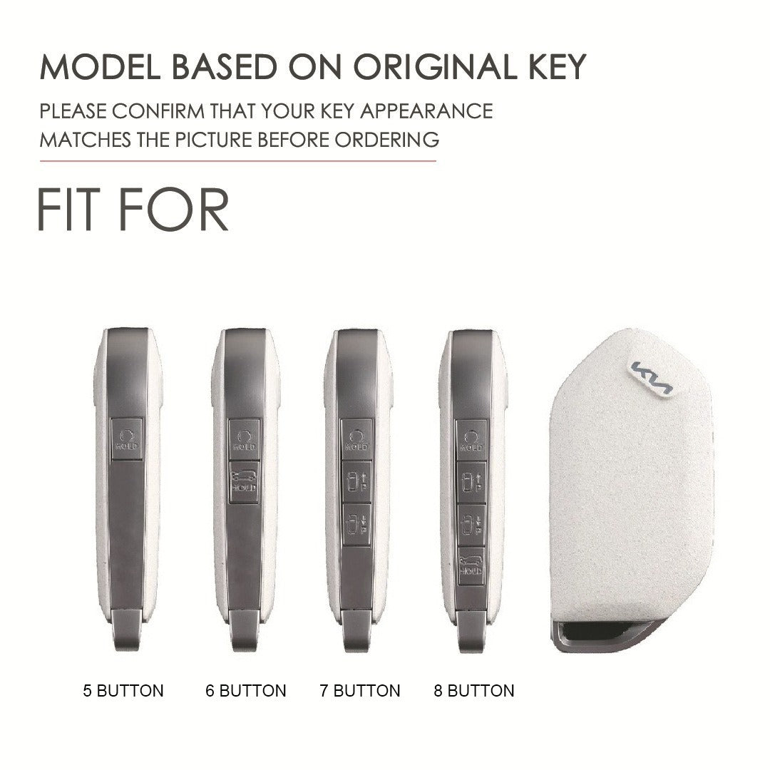 Kia Leder-Autoschlüsselhülle für 5, 6, 7, 8 und 9 Tasten