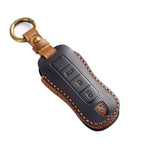 Carsine Porsche Leather Car Key Cover Black