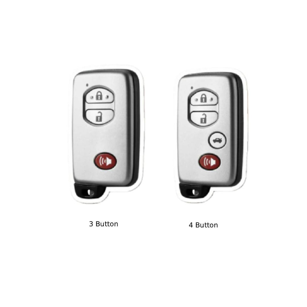 Étui de clé de voiture en cuir Crown pour Toyota Camry Highlander, 3 ou 4 boutons