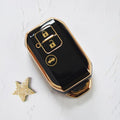 Carsine Suzuki Car Key Case Golden Edge Black / Key case