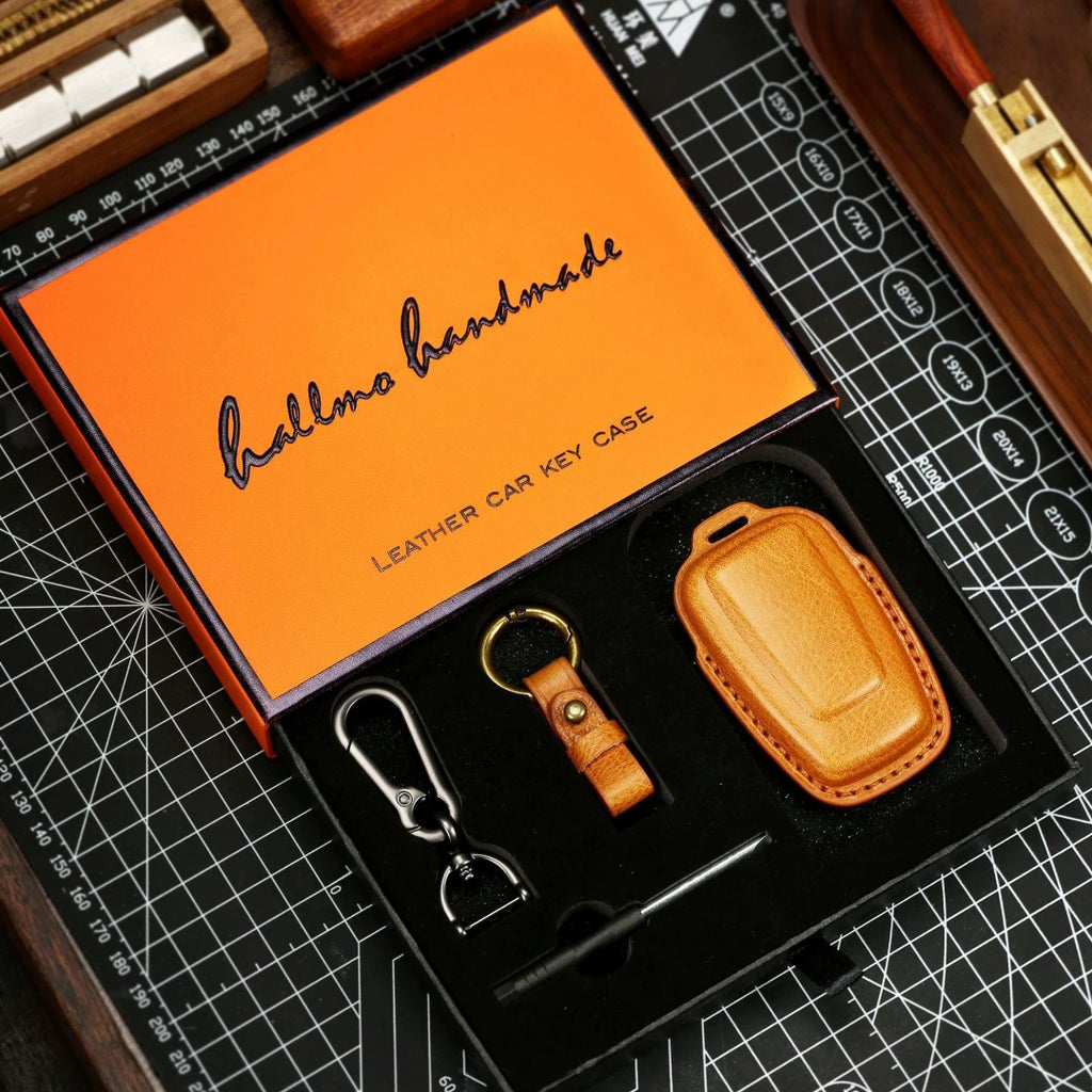Premium-Autoschlüsselhülle aus Leder für Audi-Schlüssel – Luxuriöser Schutz und passgenau für Audi-Schlüssel