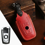 Carsine BMW Leather Car Key Cover 2,3 Button Red / 2 Button