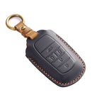 Carsine Toyota Leather Car Key Cover Black / Type A
