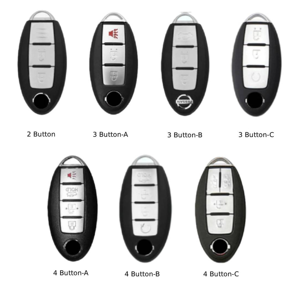 Nissan X-Trail Qashqai Tiida Teana Sylphy Leather Car Key Cover 2,3,4 Button