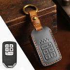 Honda CRV Lingpai XRV Civic Odyssey Elysion Accord Guandao Fit Leather Car Key Cover 2,3,4,5,6 Button