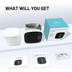 Carsine Blood Pressure Monitor Rechargeable Blood Pressure Monitors for Home Use Adjustable Automatic Wrist Cuff Voice Broadcast 2 * 120 Reading Memory for 2 Users with Carrying Case Black