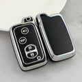 Carsine Toyota Scion Car Key Cover Silver Edge Black / Key case