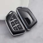 Carsine Cadillac Car Key Cover Silver Edge Black / Key case