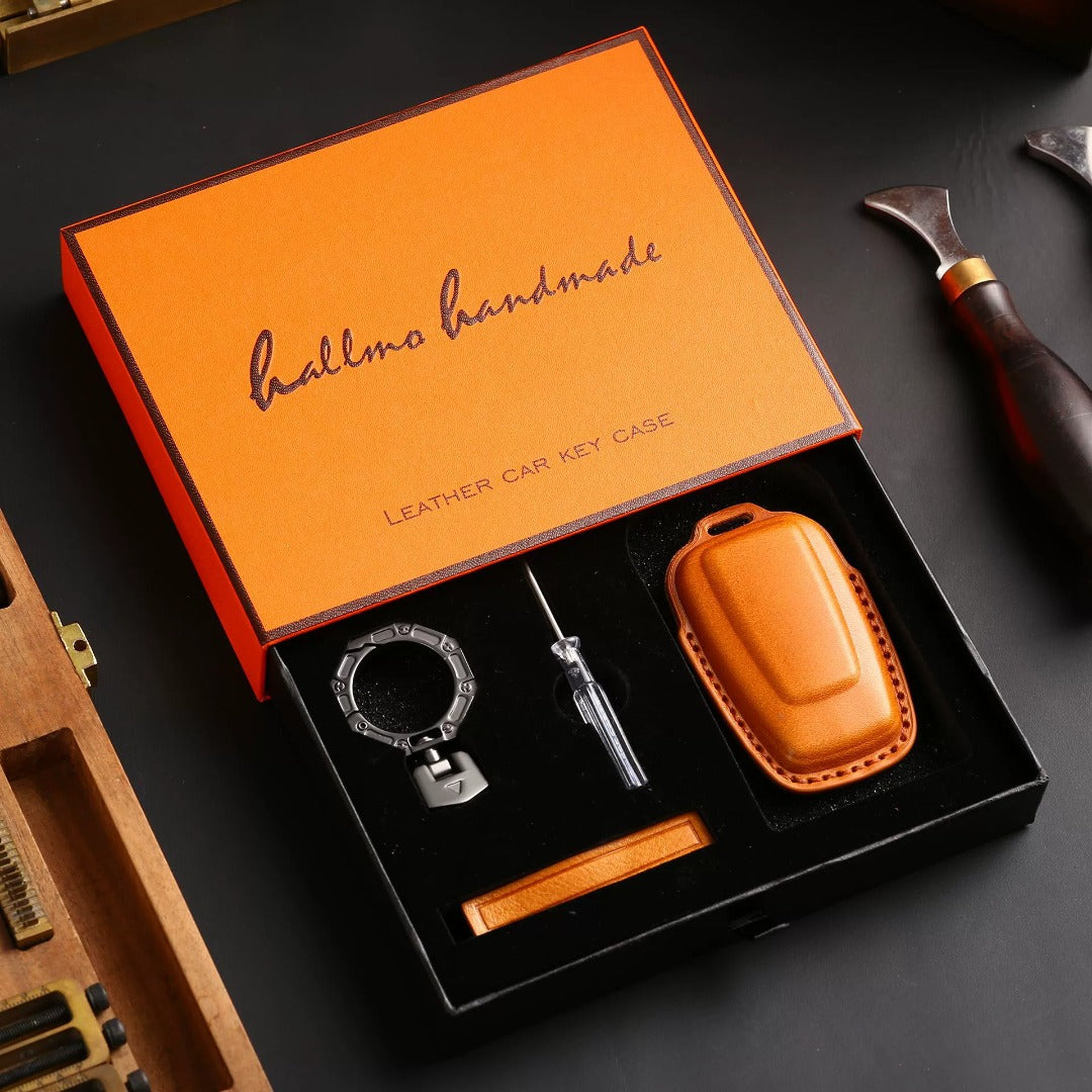 Étui à clés de voiture en cuir Land Rover/Jaguar