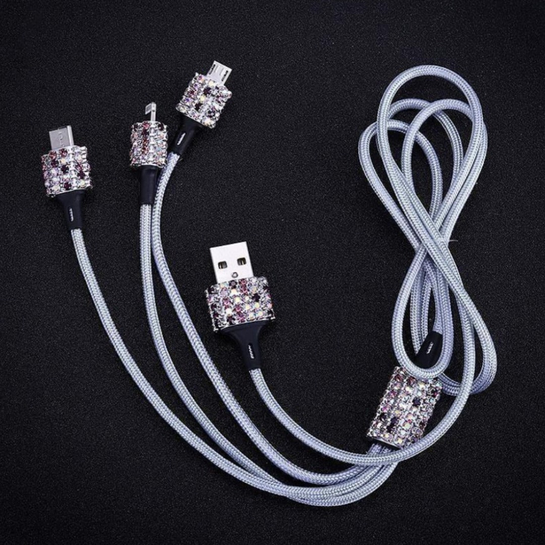 Ensemble de recharge pour voiture avec strass