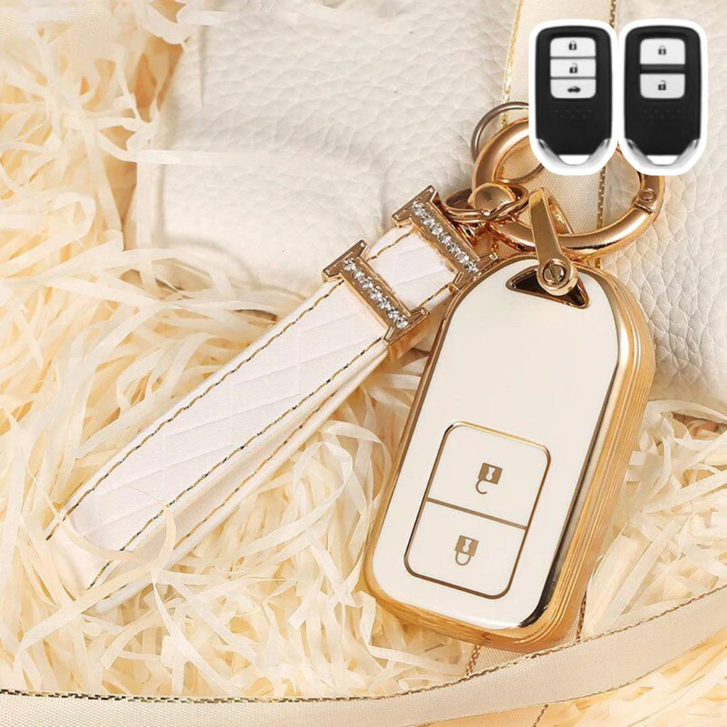 Honda Acura Car Key Case Golden Edge