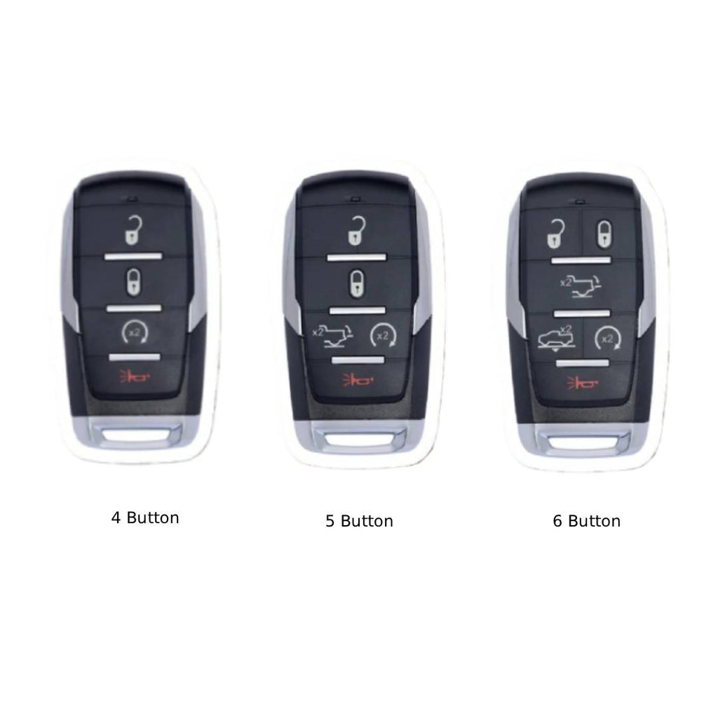 Étui en cuir pour clé de voiture Dodge GMC à 4, 5 ou 6 boutons