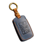 Carsine Land Rover Jaguar Leather Car Key Cover Black