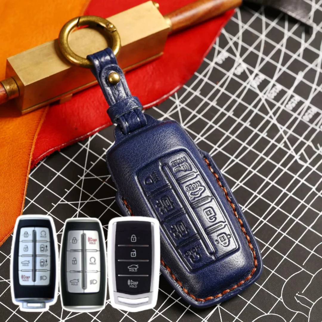 Luxury Genesis Key Fob Case - Handmade Leather Protector