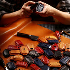 Étui à clés en cuir Land Rover/Jaguar | Cuir pleine fleur fait main | Ajustement précis pour les modèles 2010-2025