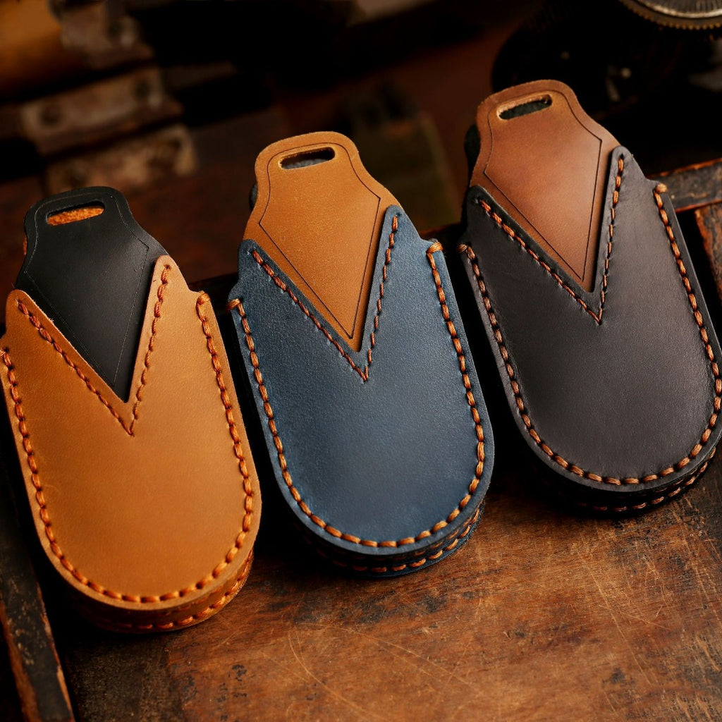 Mercedes-Benz Leder-Autoschlüsselhülle mit 3 Tasten