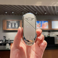 Carsine BMW Mini Car Key Cover Silver Edge White / Key case