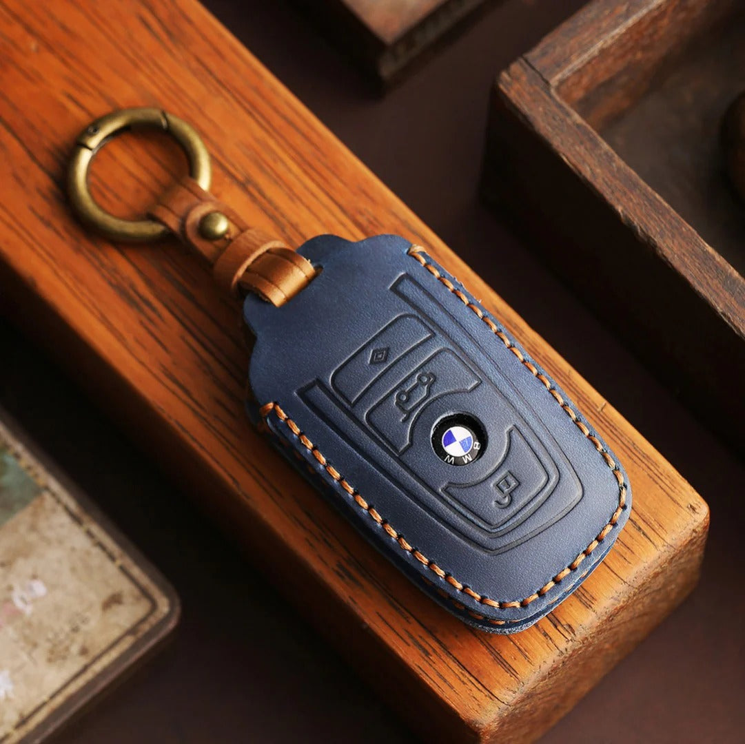 Étui de clé de voiture en cuir BMW 2 ou 3 boutons