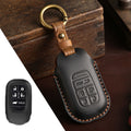 Carsine Honda Odyssey Elysion Leather Car Key Cover 5,6 Button Black / 5 Button