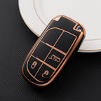 Carsine Jeep Dodge Chrysler Car Key Case Golden Edge