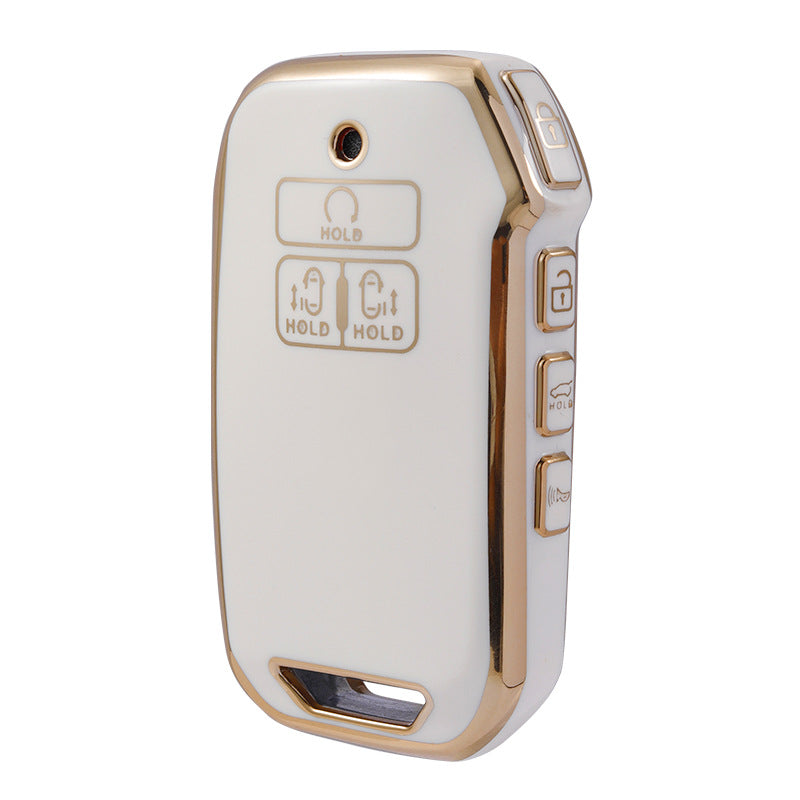 Carsine Kia Car Key Case Golden Edge White / Key case