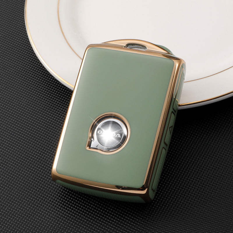 Carsine Volvo Car Key Case Golden Edge Green / Key case