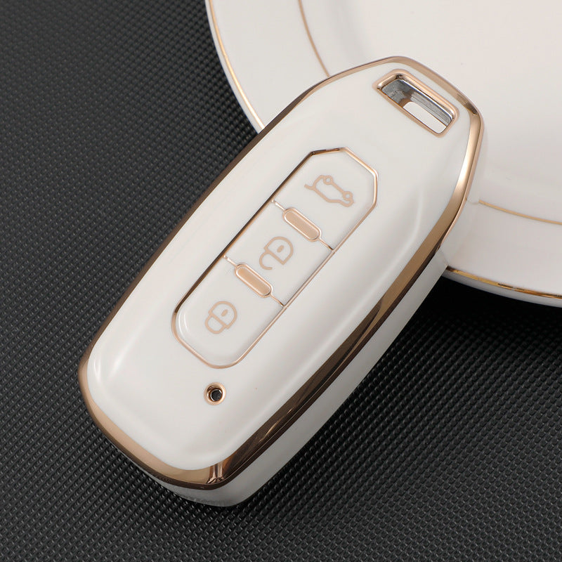 Carsine Ford Car Key Case Golden Edge White / Key case