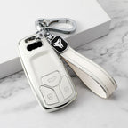 Carsine Audi Car Key Cover Silver Edge