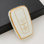 Carsine Toyota Car Key Case Golden Edge White / Key case